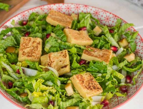 Recette Salade de chou chinois & panisse grillée